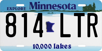MN license plate 814LTR