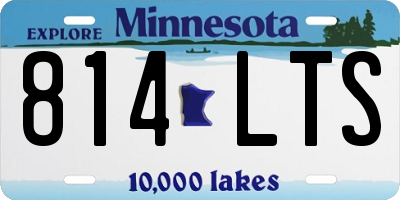 MN license plate 814LTS