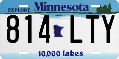 MN license plate 814LTY