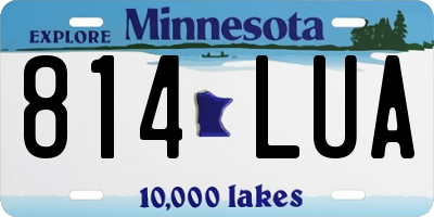 MN license plate 814LUA