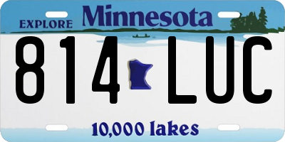 MN license plate 814LUC