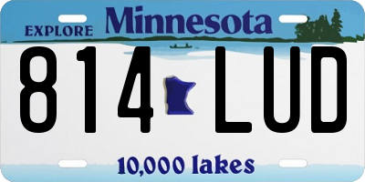 MN license plate 814LUD