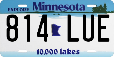 MN license plate 814LUE