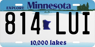 MN license plate 814LUI