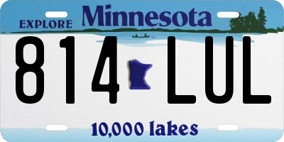MN license plate 814LUL