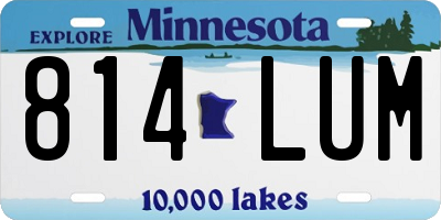 MN license plate 814LUM