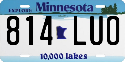 MN license plate 814LUO