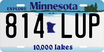 MN license plate 814LUP