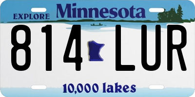 MN license plate 814LUR