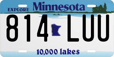 MN license plate 814LUU