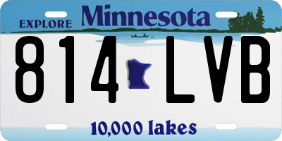 MN license plate 814LVB