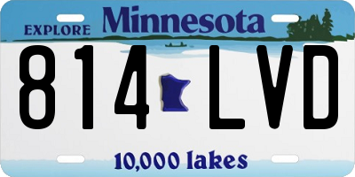 MN license plate 814LVD
