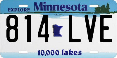 MN license plate 814LVE