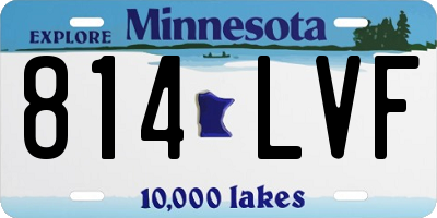 MN license plate 814LVF