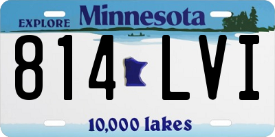 MN license plate 814LVI
