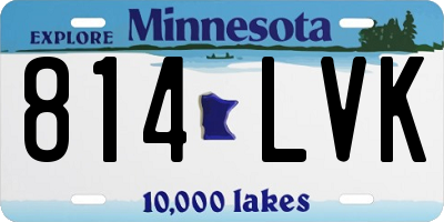 MN license plate 814LVK