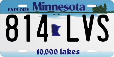 MN license plate 814LVS