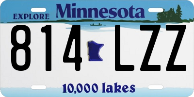 MN license plate 814LZZ
