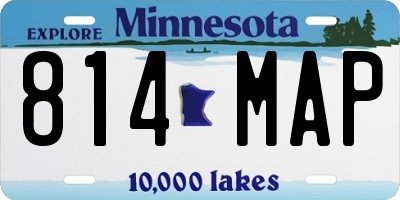 MN license plate 814MAP