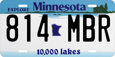 MN license plate 814MBR