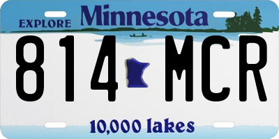 MN license plate 814MCR