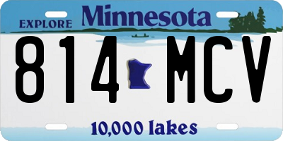MN license plate 814MCV