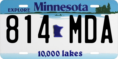 MN license plate 814MDA