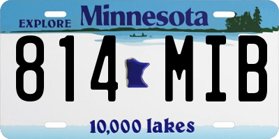 MN license plate 814MIB