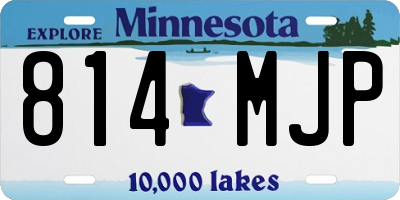 MN license plate 814MJP