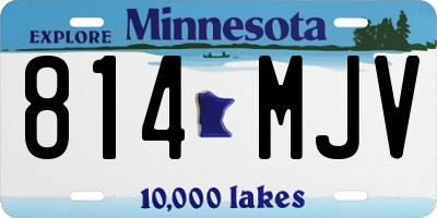 MN license plate 814MJV