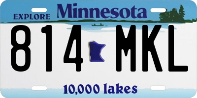 MN license plate 814MKL
