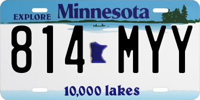 MN license plate 814MYY