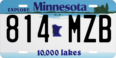 MN license plate 814MZB