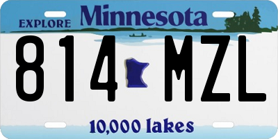 MN license plate 814MZL