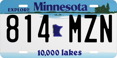 MN license plate 814MZN
