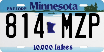 MN license plate 814MZP