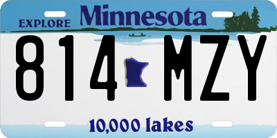 MN license plate 814MZY