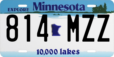 MN license plate 814MZZ