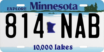 MN license plate 814NAB