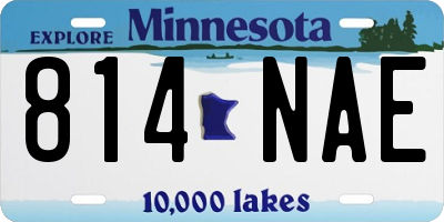 MN license plate 814NAE