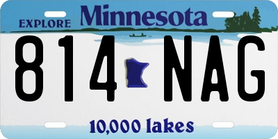 MN license plate 814NAG