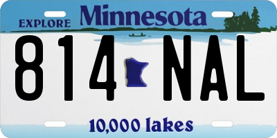 MN license plate 814NAL