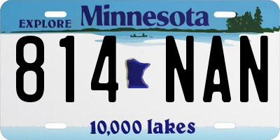 MN license plate 814NAN