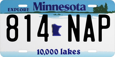 MN license plate 814NAP