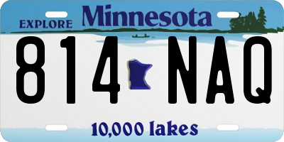 MN license plate 814NAQ