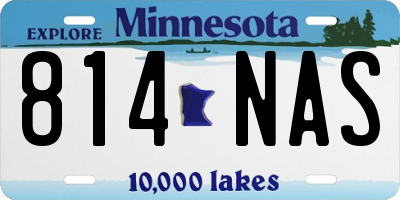 MN license plate 814NAS