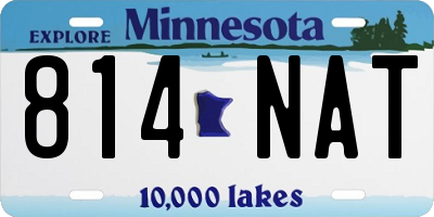MN license plate 814NAT