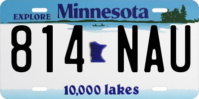 MN license plate 814NAU
