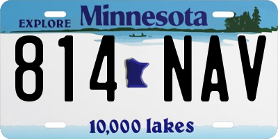 MN license plate 814NAV