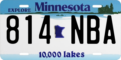 MN license plate 814NBA